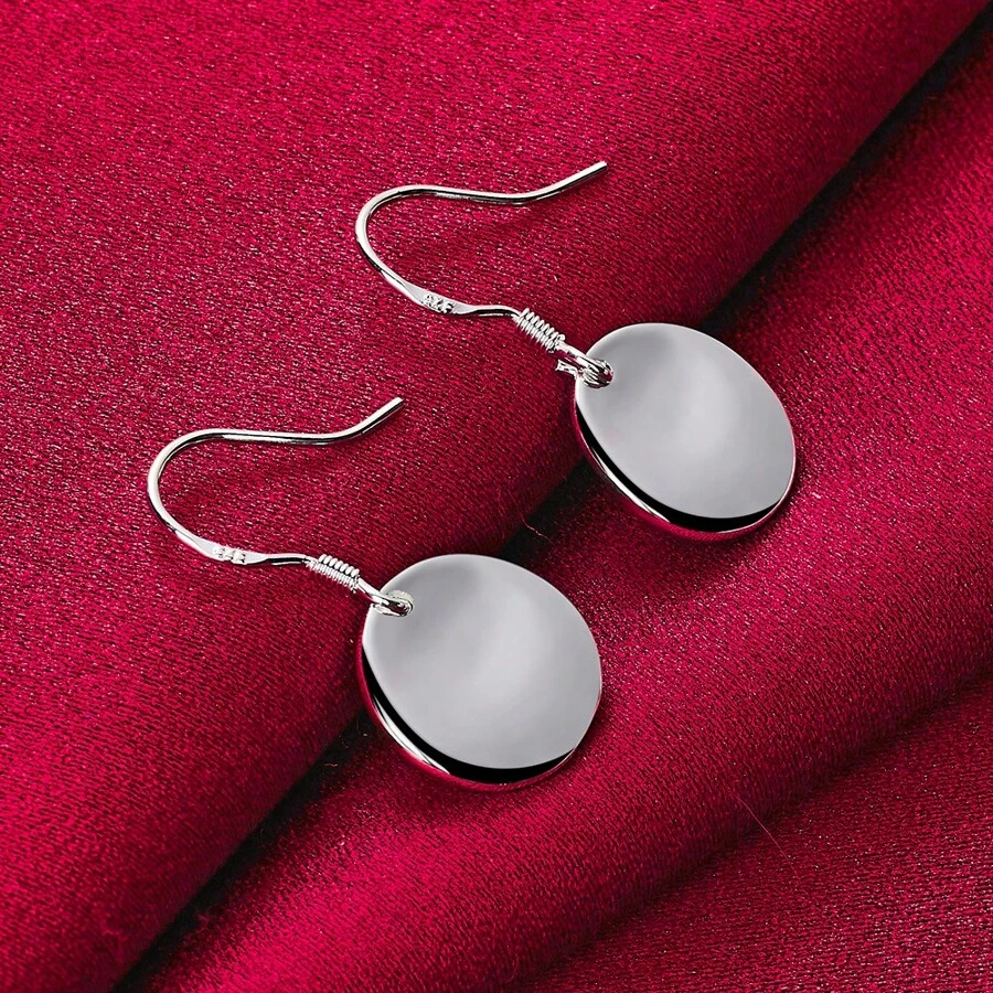 Smooth Bump Round Drop Earrings For Woman Wedding Engagement Fashion Party Charm Jewelry