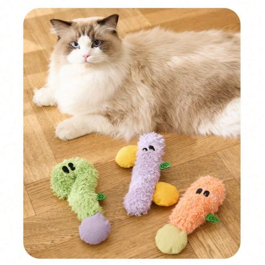 1pc Creative Pet Plush Doll Icon Series Self-Entertainment Chew Resistant Teething Doll For Dogs