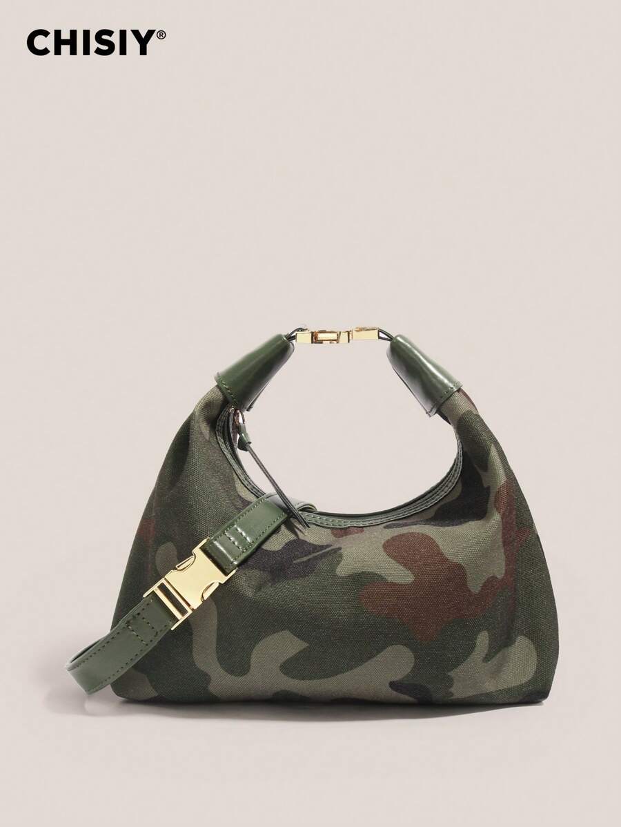 CHISIY Handgefertigte originelle Off-Road Sexy Y2K Bento Tasche, Lässig Umhängetasche, Militärgrüne tragbare coole Reißverschluss-Schultertasche, leicht und robust mit großer Kapazität, geeignet für Mädchen für Reisen und den täglichen Gebrauch, anwendbar für Bürodamen, Einkaufen, Partys, Musikfestivals, Treffen mit Freunden, Campus, Geschenke, ganzjährig
