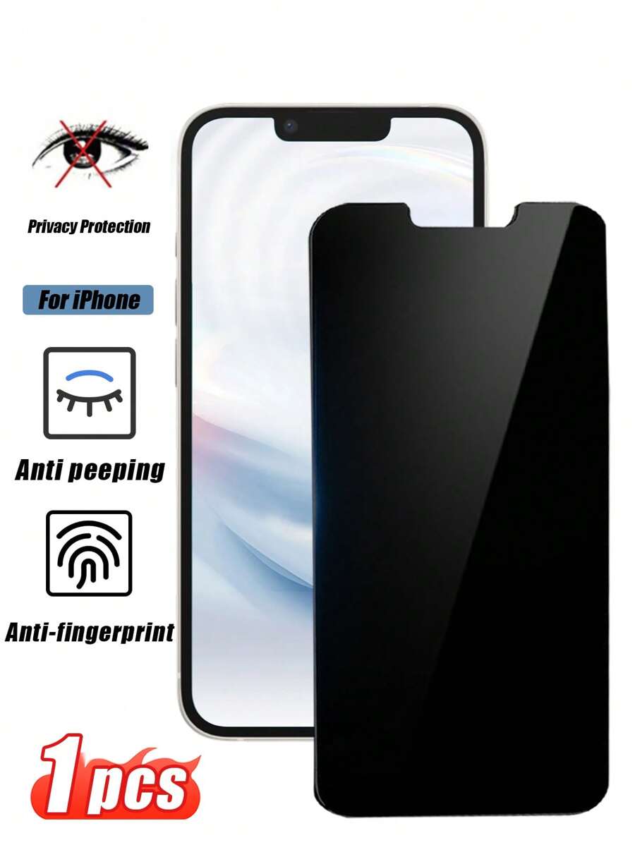 1pc Anti-Spy Tempered Glass Screen Protector, Privacy Protection, Compatible With Apple 11/12/13/14/15/16 Pro Max Gift For Birthday, Family, Friends Phone Screen Protector, Phone Accessories