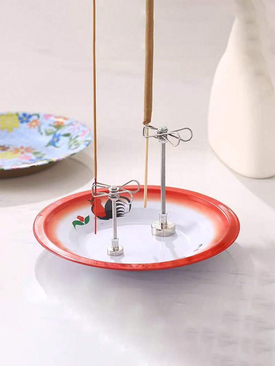1 pezzo molletta magnetica per bruciatori di zanzare, supporto per bastoncini di incenso rotti, adatto per il fumo di incenso in ambienti interni e per la repellenza delle zanzare all'esterno in estate, portatile e facile da usare