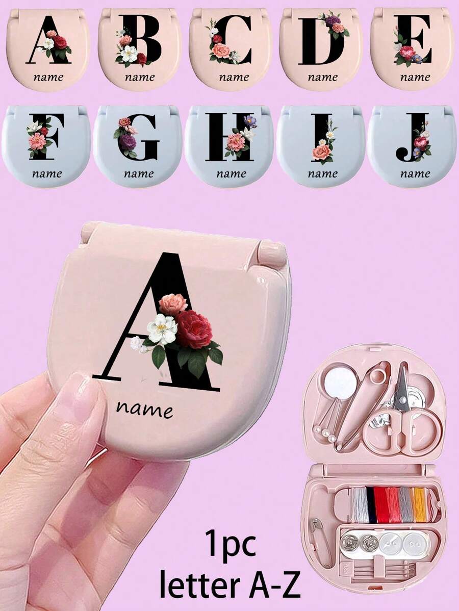 1 pezzo Set di cucito mini portatile e pieghevole, personalizzabile, regalo perfetto per principianti di cucito, con forniture e accessori fai da te, adatto per viaggiatori e per riparazioni di emergenza di abiti