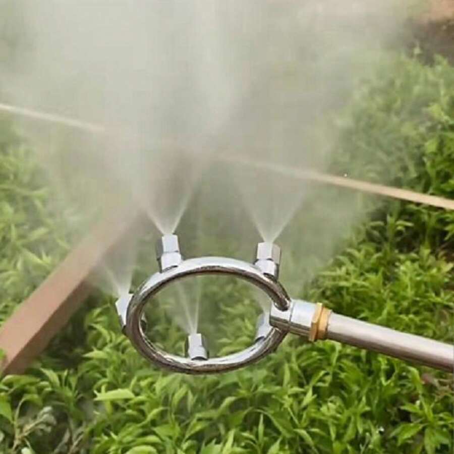 High Pressure Mist Nozzle, 5-Hole Round Spray Nozzle, Stainless Steel Sprayer Head