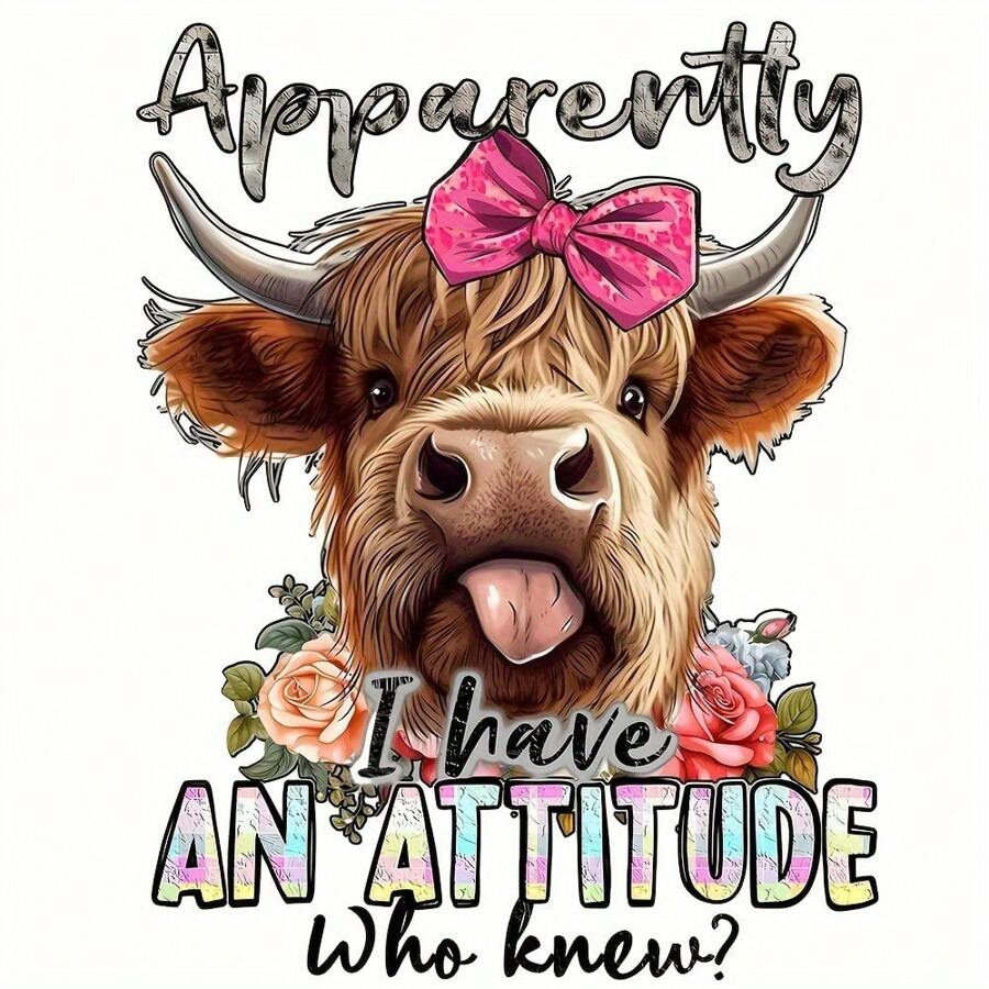 1pc/2pcs/3pcs Highland Cow DTF Clothing Patch DIY A-Grade Washable Iron Clothing Heat Transfer Printing For Women/Men T-Shirts, Backpacks, Stickers, Decorations, Vintage Stamps, Labels, Badges, Logos, Vintage Baseball Caps