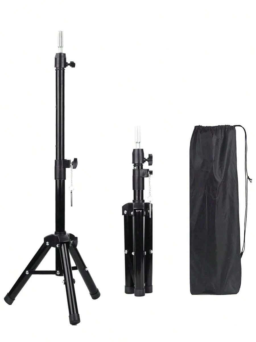 Wig Head Stand,Wig Stand Tripod Mannequin Head Stand Metal Adjustable Holder For Mannequin Head,Manikin Head,Training Head