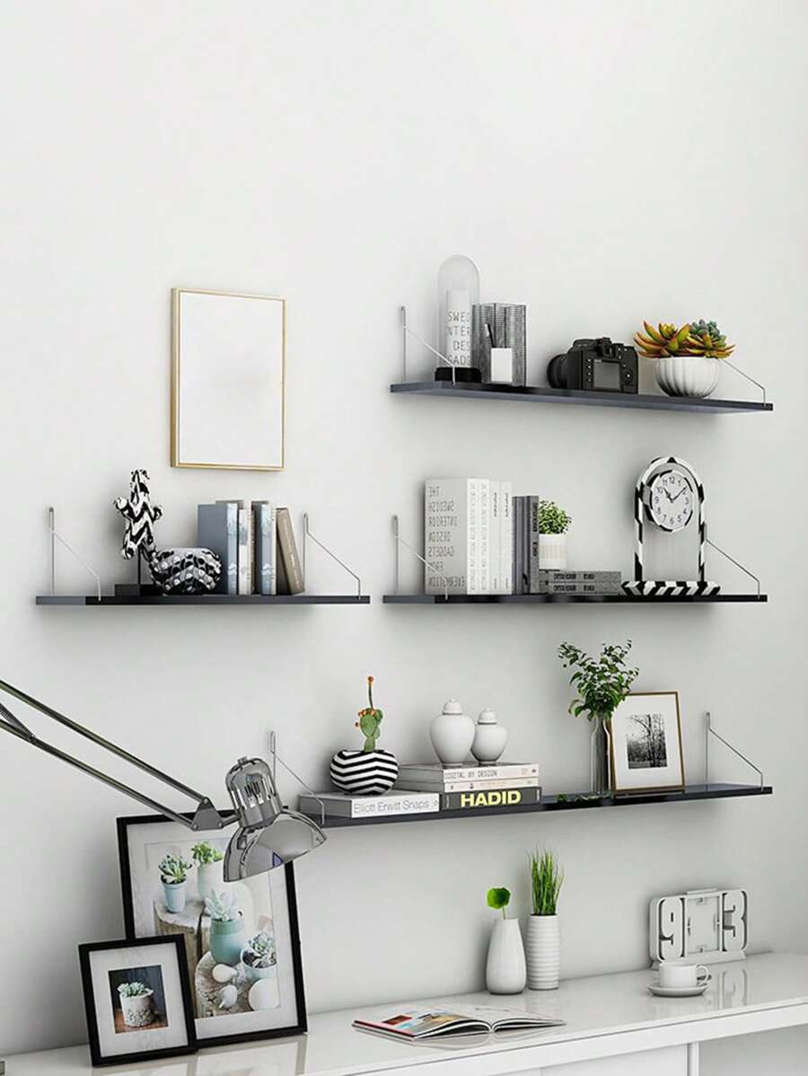 1 pieza Estante de pared sin perforar, estante colgante para cocina/sala de estar/dormitorio, tablero de almacenamiento flotante de pared