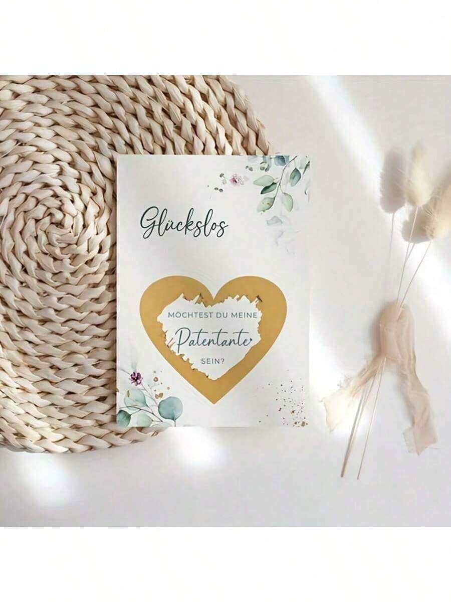 2 piezas Tarjeta de rascar para madrina - ¿Serás mi madrina? - Regalo para madrina - Tarjeta para madrina