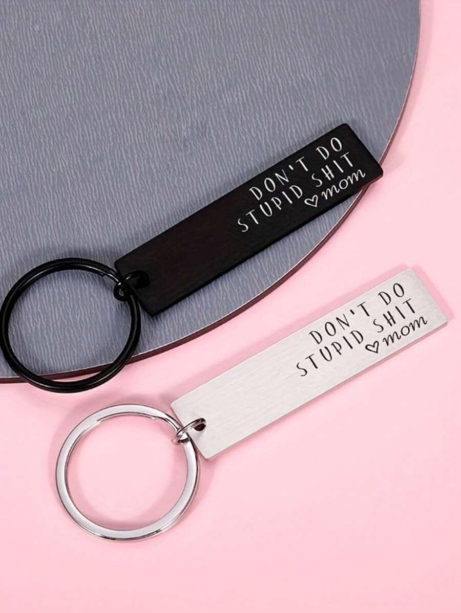1 Stück Schlüsselanhänger aus Edelstahl für Frauen: "Sei nicht albern, Liebe Mama & Papa", Lustiges Geschenk, Geschenk zum 16. Geburtstag, Teenager-Geschenk, Geschenk zum Führerschein, Abschlussgeschenk, Weihnachtsgeschenk für Frauen, Rucksack für die Schule