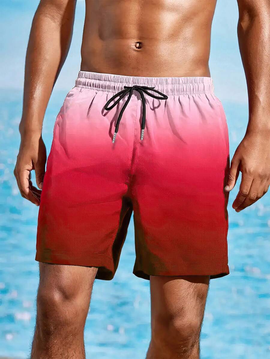 Men Plus Size 3D Digital Print Breathable Soft Casual Summer Hawaii Vacation Beach Everyday Loose Men Shorts, Hawaiian