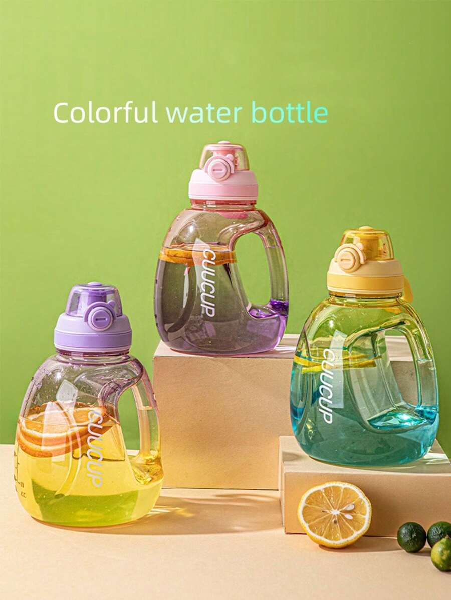 1pc 40oz Gym Water Bottle Food-Safe Leakproof Direct Drinking Bottle Colorful Water Jug For Gym,Fitness,Outdoor Sports