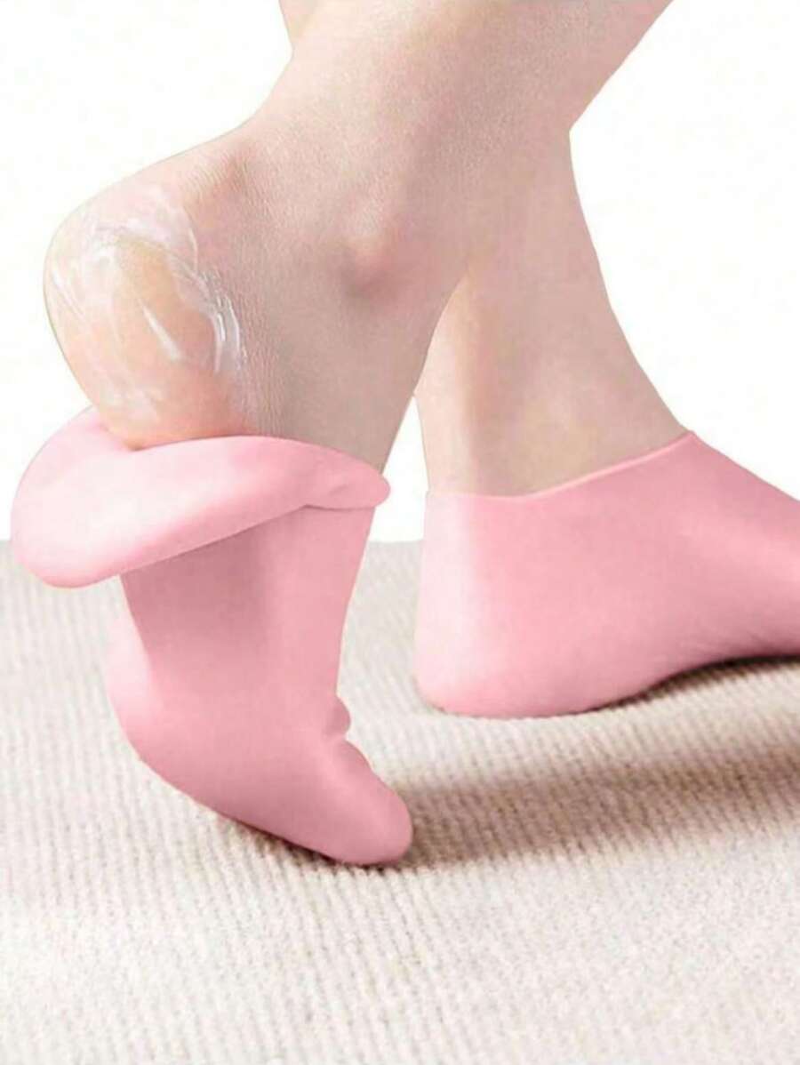 1 Pair Silicone Moisturizing Foot Protector, Elastic Anti-Slip Compression Socks