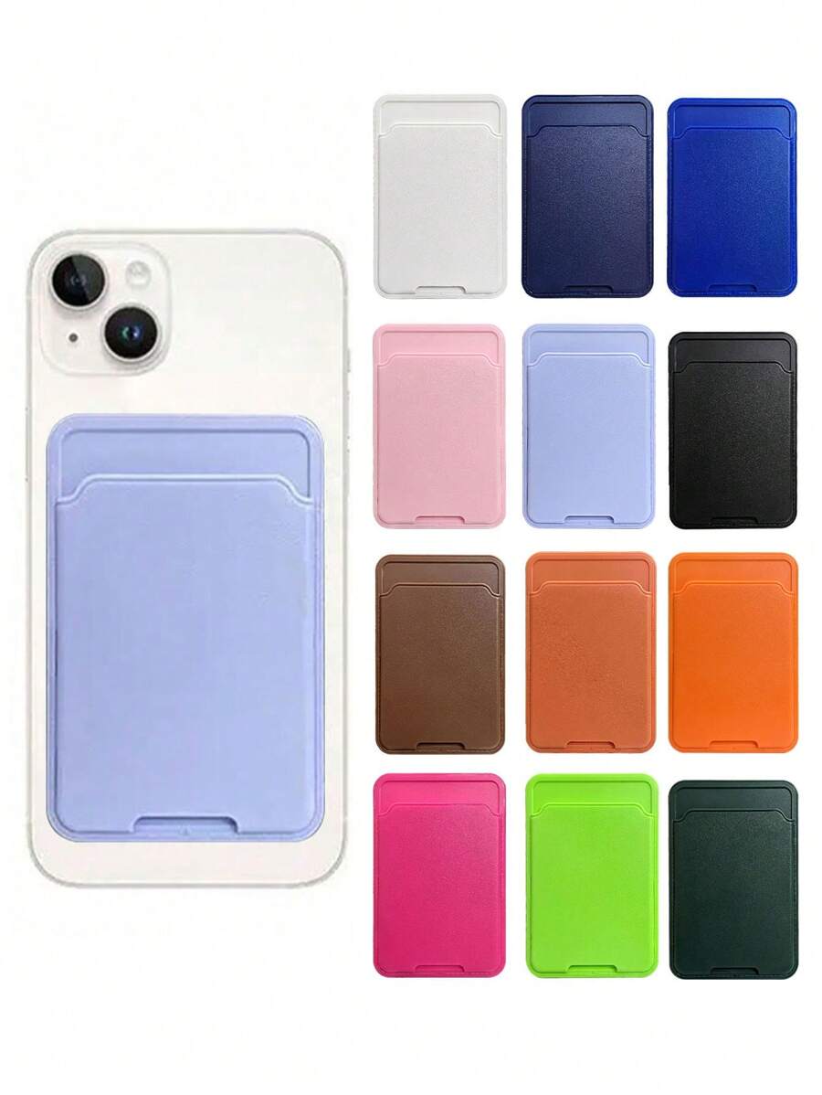Soporte adhesivo universal para teléfono móvil que se ajusta a varios modelos de teléfonos, adecuado para guardar tarjetas de tránsito, tarjetas de acceso, tarjetas de identificación, tarjetas de crédito y evitar la pérdida de tarjetas, para mujeres y hombres, cartera Magsafe, cartera para tarjetas