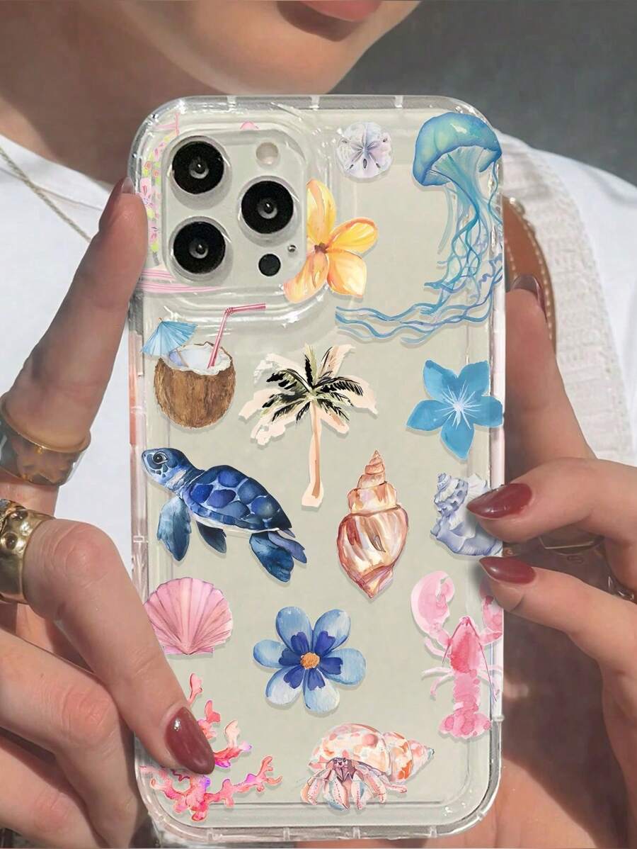 1 Stück weiches TPU Schutzhülle mit Meer-Schildkröten-Design, kompatibel mit Apple 7 Plus/8 Plus/16/16 Plus/16 Pro/16 Pro Max/XR/XS Max/11/11 Pro/11 Pro Max/12/12 Pro/12 Pro Max/13/13 Pro/13 Pro Max/14/14 Pro/14 Plus/14 Pro Max/15/15 Pro/15 Plus/15 Pro Max, modisch/elegant/niedlich