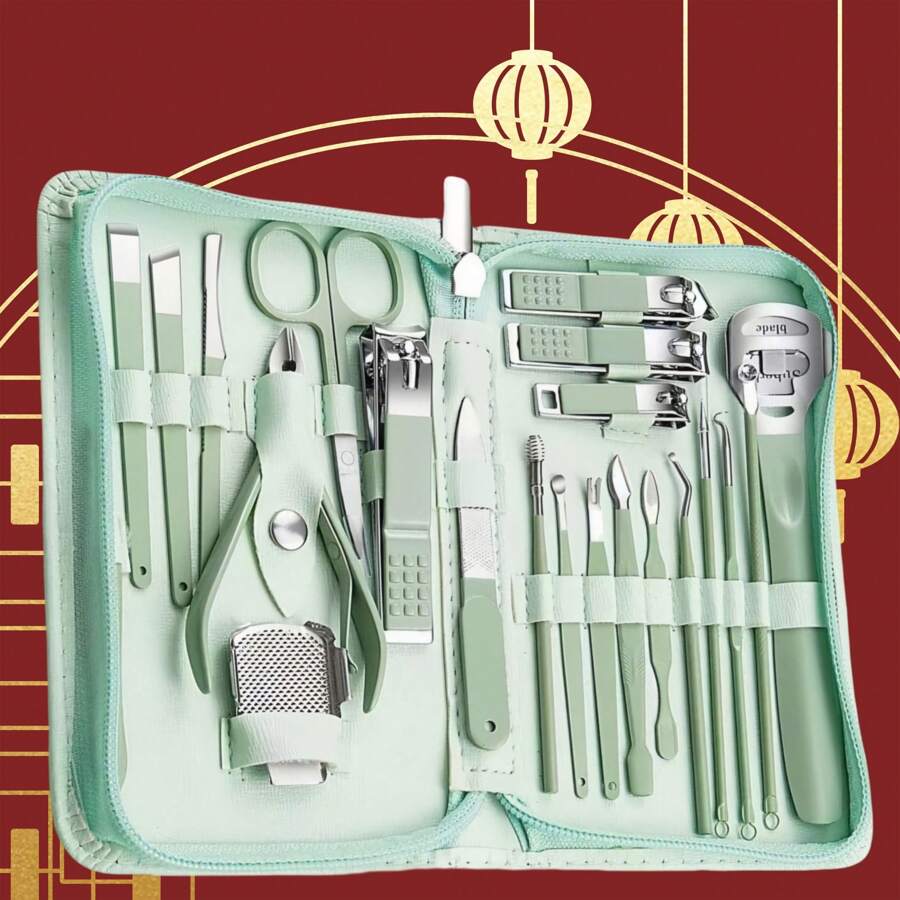 1Set Nail Clipper Set ,Stainless Steel Manicure Set, Nail Care Tools. 