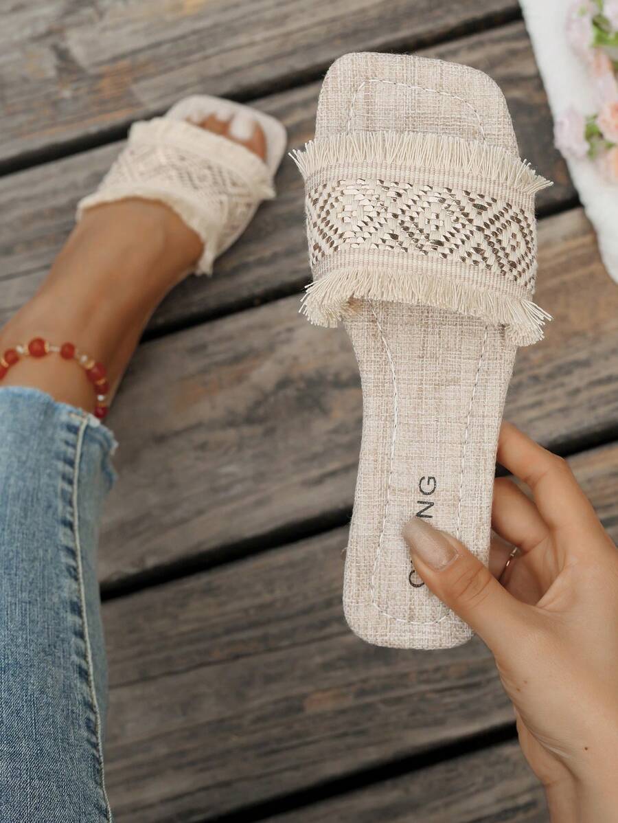 Bohemian Vacation Tassel Comfortable Casual Slippers
