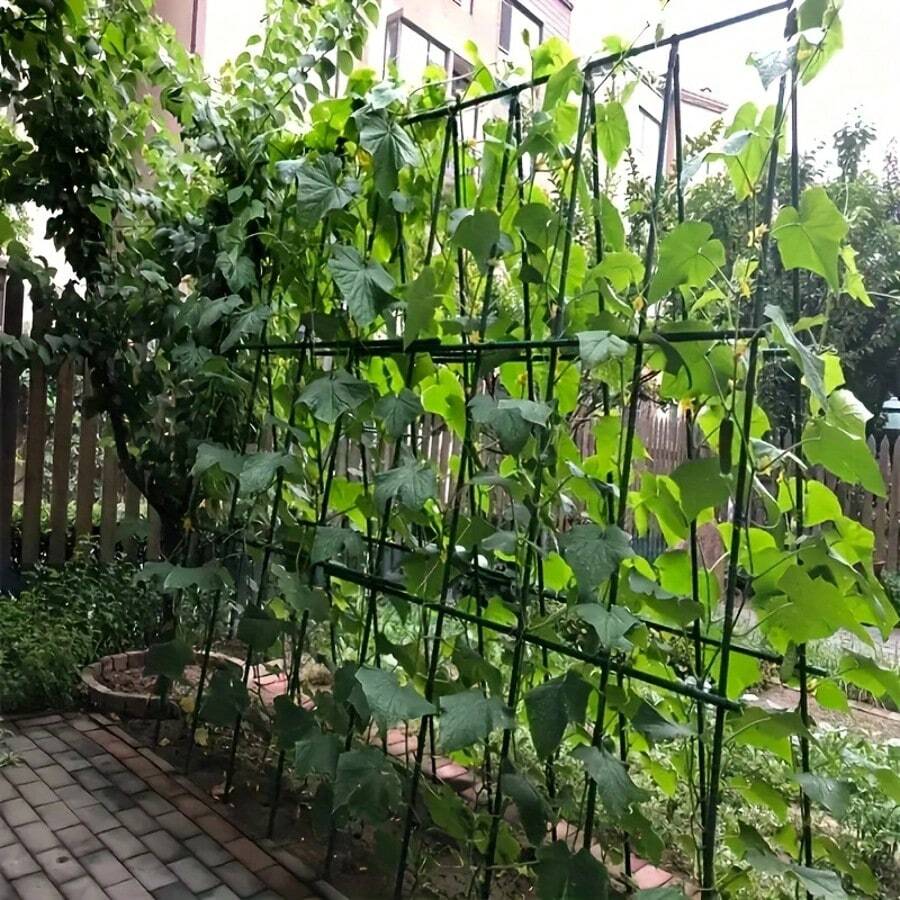 Set di grigliati da giardino in metallo, supporto durevole per la scalata delle piante, adatto per vari frutti, piante, verdure, serre, necessità per la semina all aperto