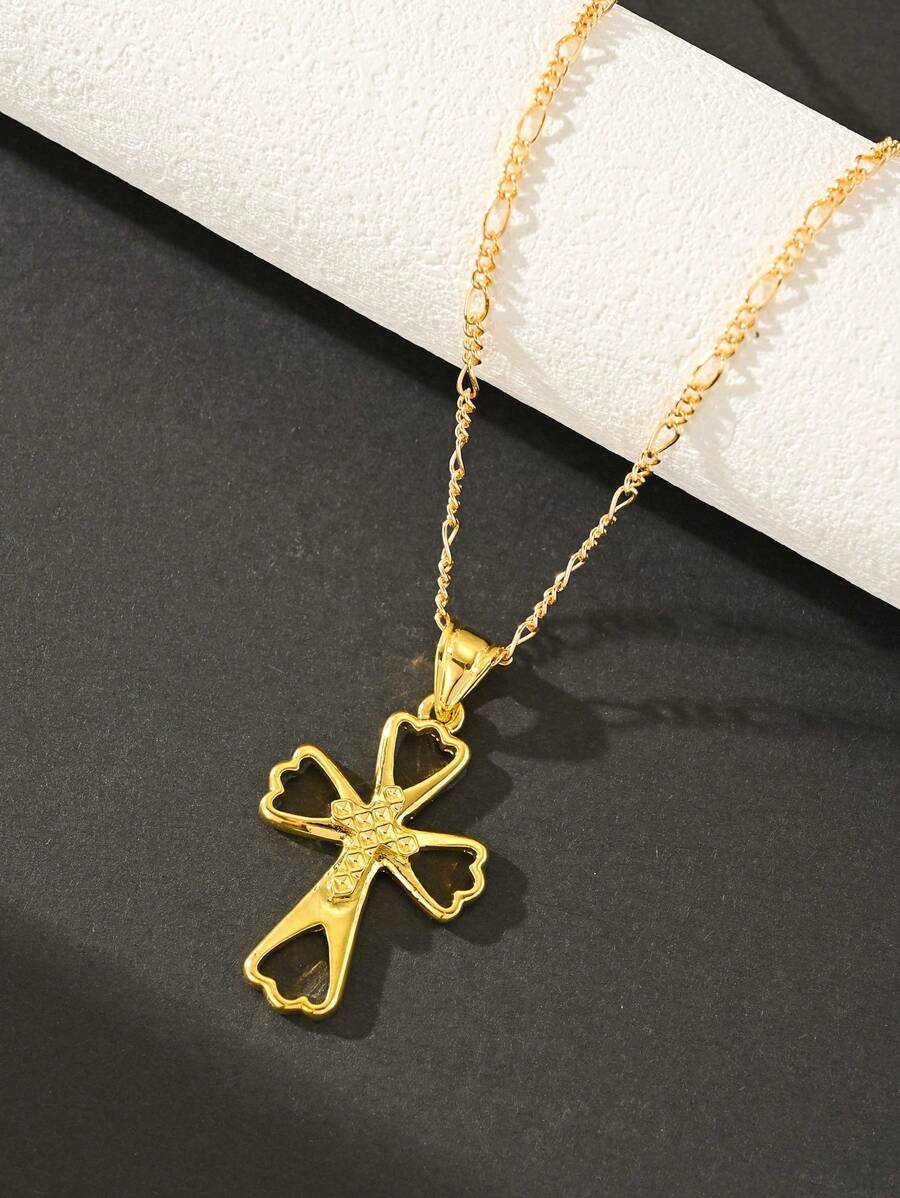 Unisex Retro Style Cross Pendant, Suitable For Men & Women, Gift