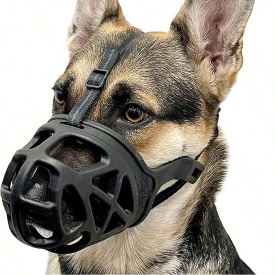1 muselière pour chien, masque pour chien, anti-léchage, anti-morsure, respirant, eau potable, réglable