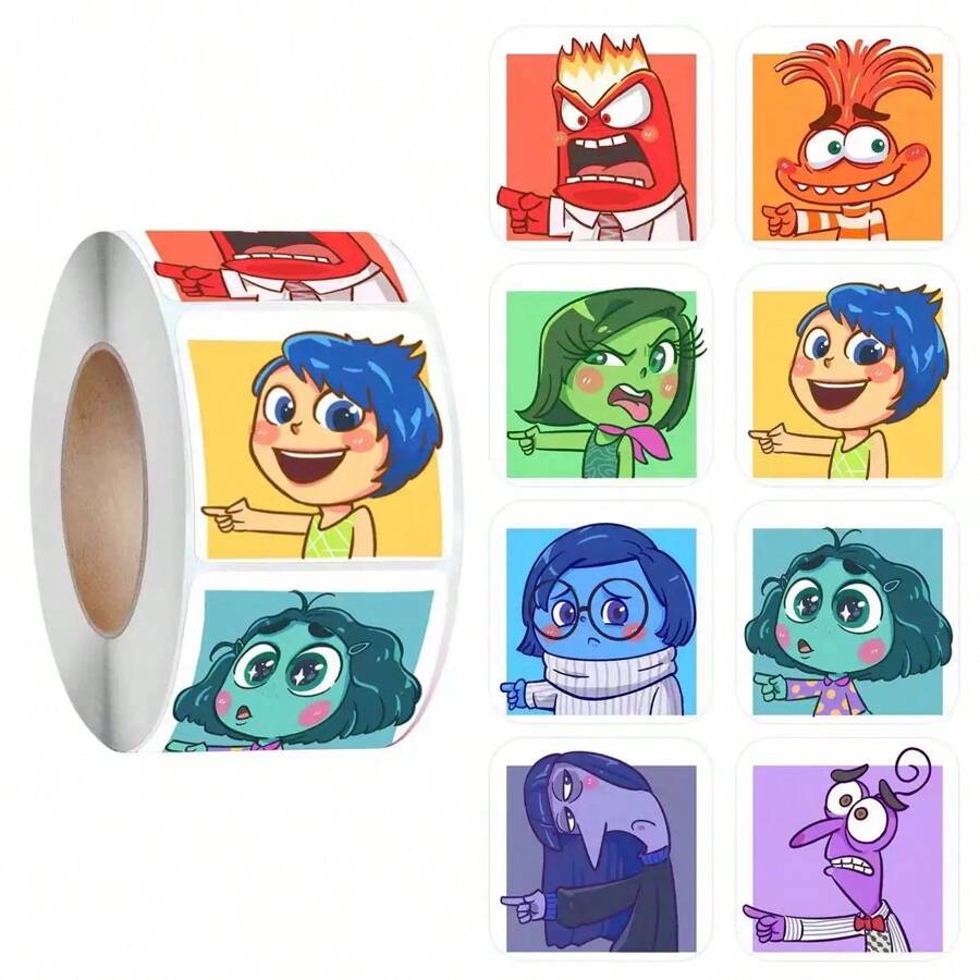 Disney 500 hojas por rollo de pegatinas de personajes de dibujos animados de Disney, pegatinas de colores Mind Corps, adecuadas para manualidades DIY, decoración de teléfonos móviles y ordenadores, envoltura de regalos, pegatinas decorativas | Pegatinas de personajes de dibujos animados | Pegatinas decorativas duraderas, decoración del hogar
