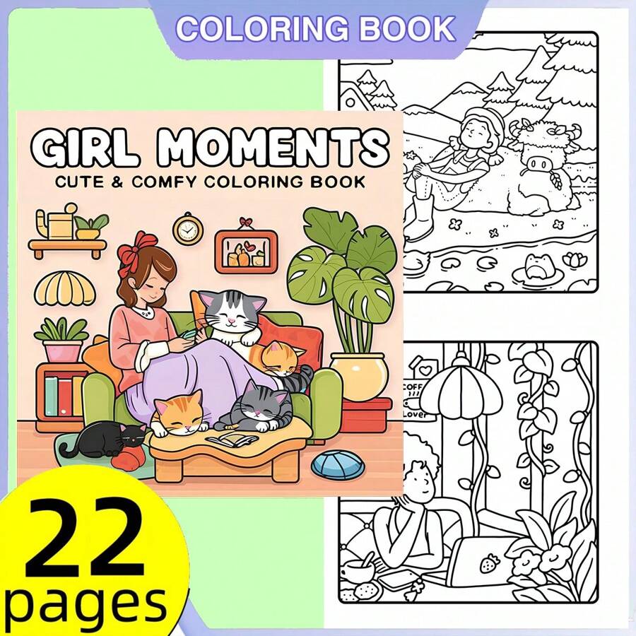 Un libro para colorear sobre momentos acogedores, adecuado para amigos, parejas y familias, excelente para reuniones, el Día de San Valentín, cumpleaños y otras festividades. Incluye materiales para pintar y estudiar, 22 páginas. Vuelta al cole