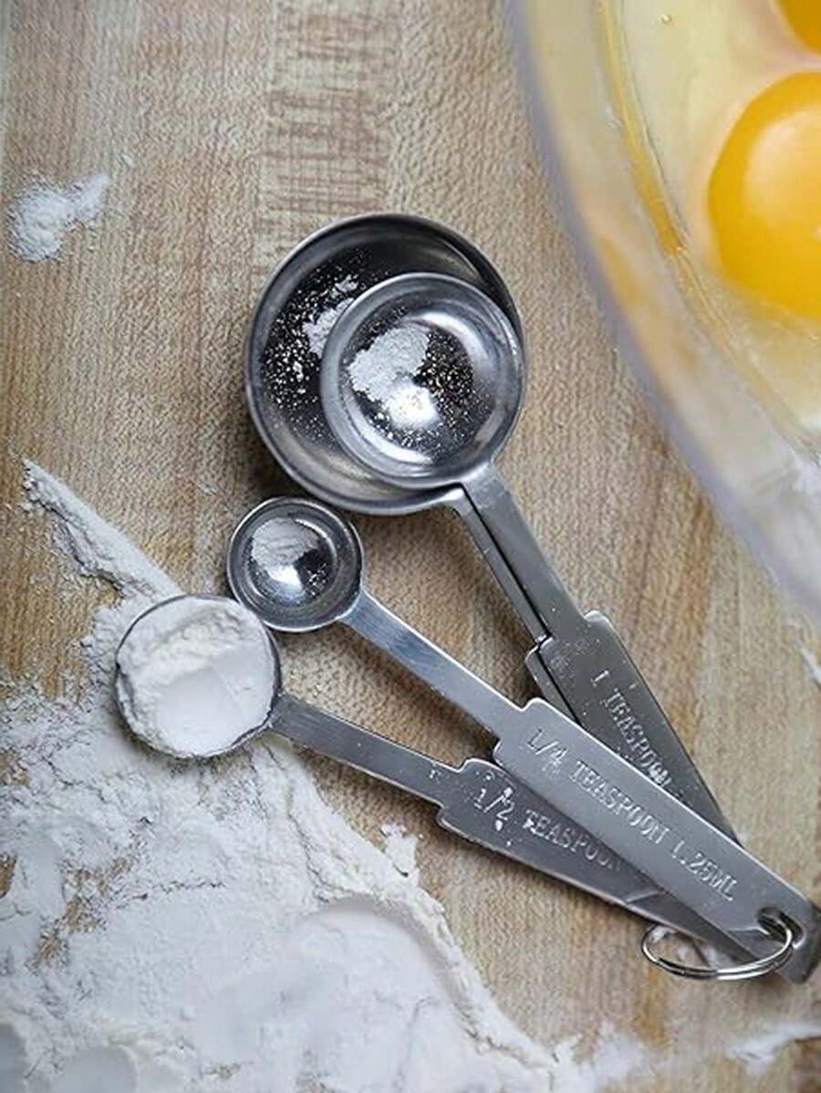 1pc Measuring Spoon Set, Premium Stainless Steel Metal Measuring Spoons, Includes Soup Spoon, Tea Spoon, Coffee Spoon For Precise Measuring Of Liquids And Solids, For Cooking, Baking, Seasoning, Dishwasher Safe Back To School