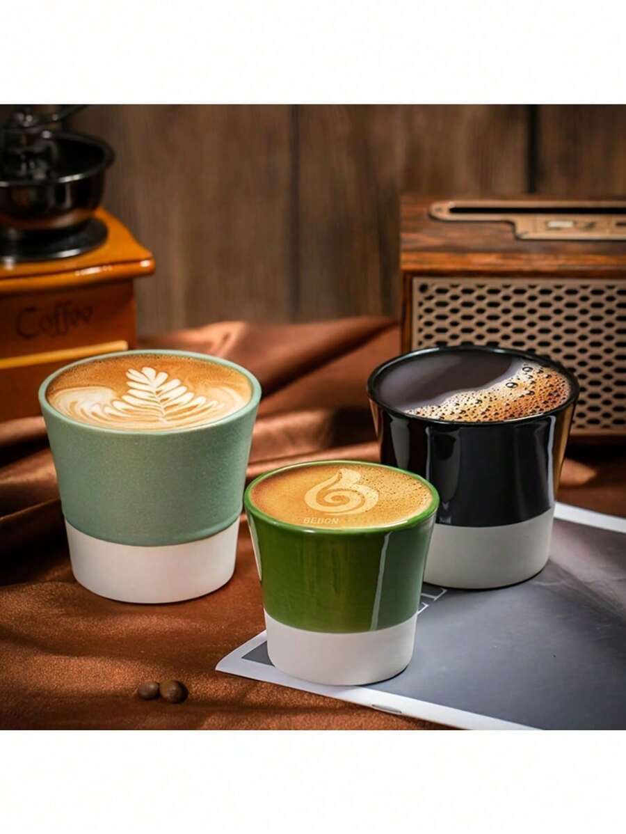 1 Stück Kaffeebecher aus Keramik mit kreativer Farbglasur - wiederverwendbar, nur von Hand zu waschen, perfekt für den Heimgebrauch oder als Geschenk (Valentinstag, Muttertag, Vatertag, Großelterntag), Kaffeeverkostung | künstlerische Kaffeebecher | hochwertige Glasur, Kaffeetasse zum Schulanfang