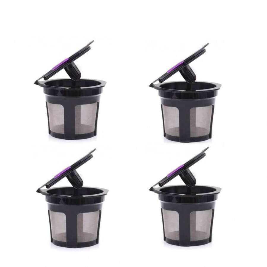 4 piezas Cápsulas reutilizables, Filtros de café reutilizables universales con malla de acero inoxidable, aptos para cafeteras 1.0 y 2.0
