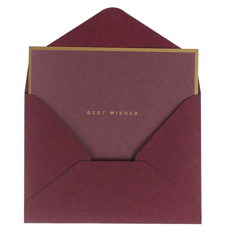 10pcs/Set Holiday Party Invitation Cards, Thank You Cards, Simple Creative Greeting Cards With Envelopes, Message Cards, Birthday Greeting Cards