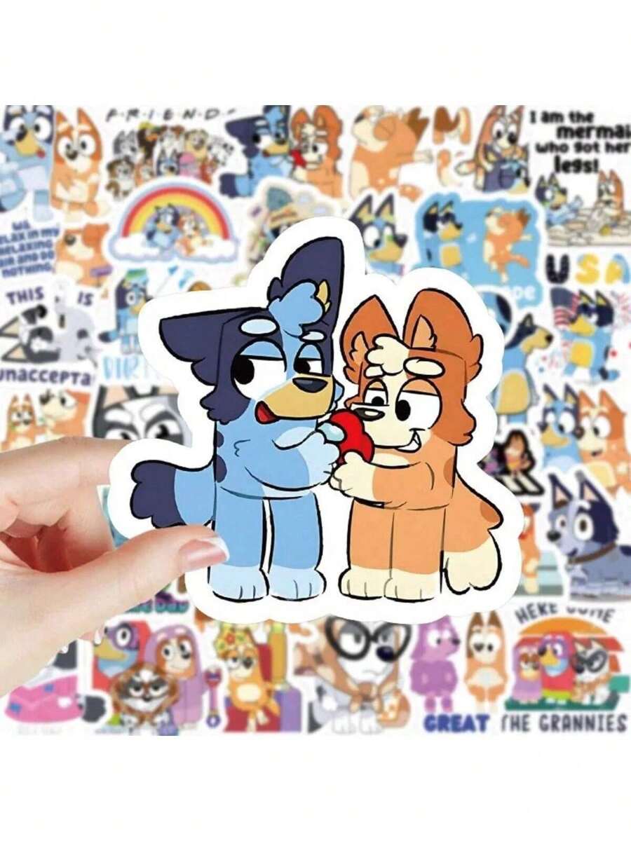 Bluey 103 piezas de Pegatinas lindas de Bluey, pegatinas para tazas de agua, pegatinas para cuadernos, pegatinas hechas a mano, pegatinas para niños, pegatinas de anime para cuadernos, manualidades con pegatinas para scrapbook