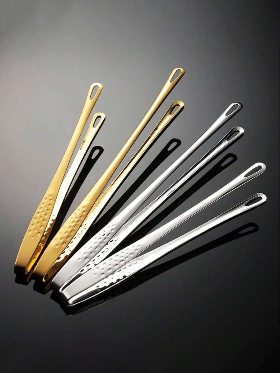 1pc Korean Style Stainless Steel Cooking Tongs, Kitchen Cooking Tongs For Grilling, Home & Outdoors Barbecue, Steak, Salad