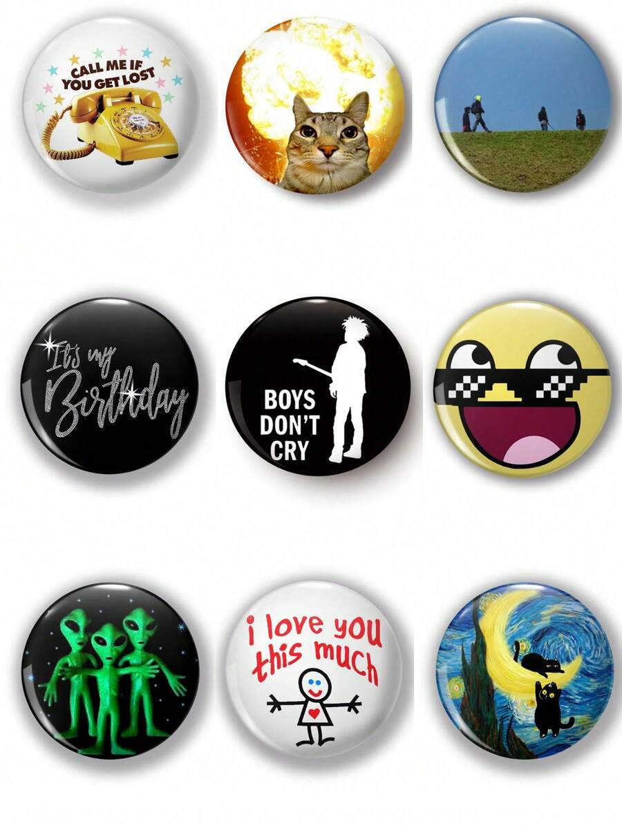 1pc Fashionable Badge Brooch, Women Lapel Pin, Brooch Pin, Clothing Accessories, Bag Charm, Fun Gift For Friends, Family, Teachers & Classmates