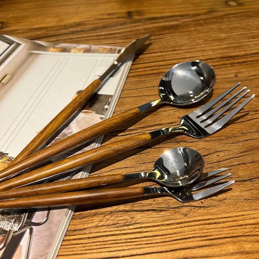 Vintage Stainless Steel Dessert Spoon, Small Teaspoon For Western Style Cuisine