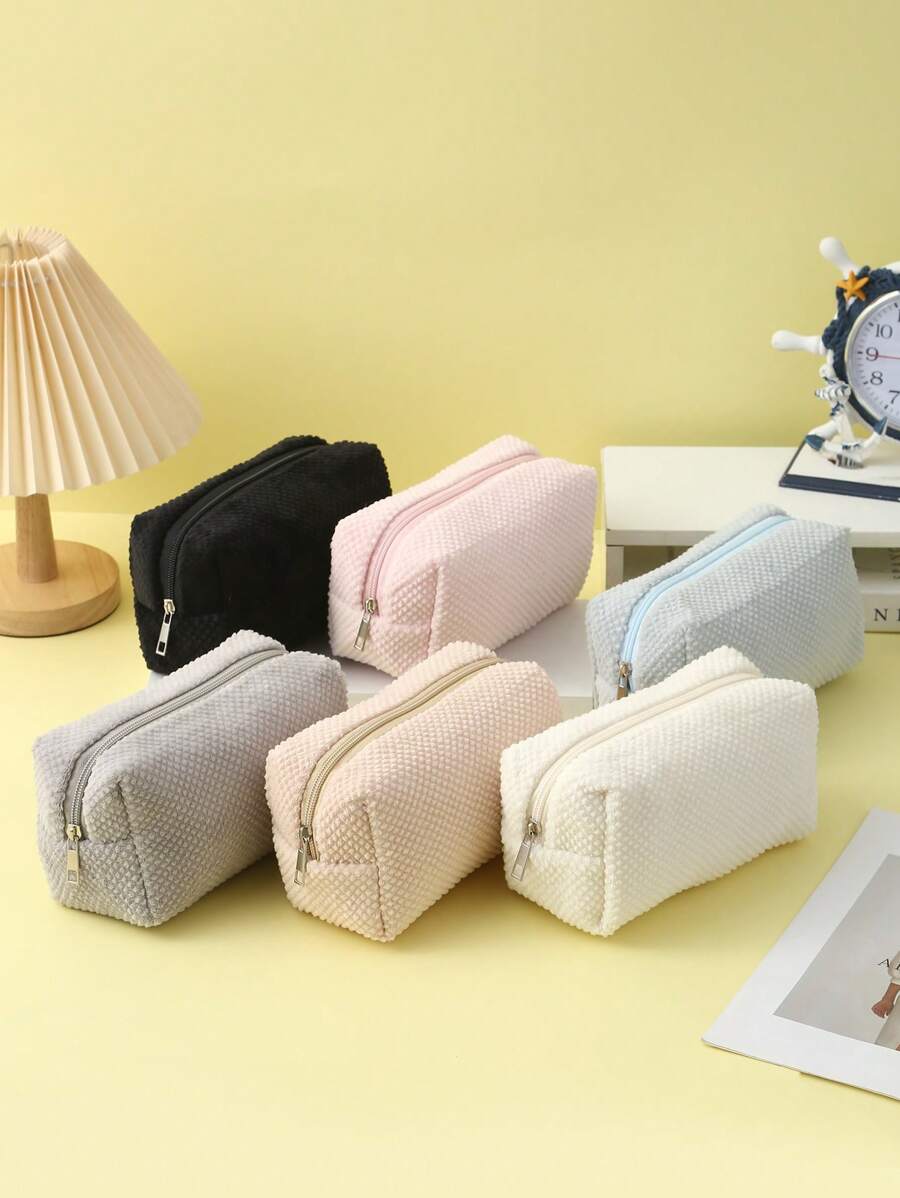1pc Large Capacity Pencil Case - Simple Solid Color Personalized Design Pencil Case Spacious Well-Organized Pencil Case For Back , Back To School Gifts