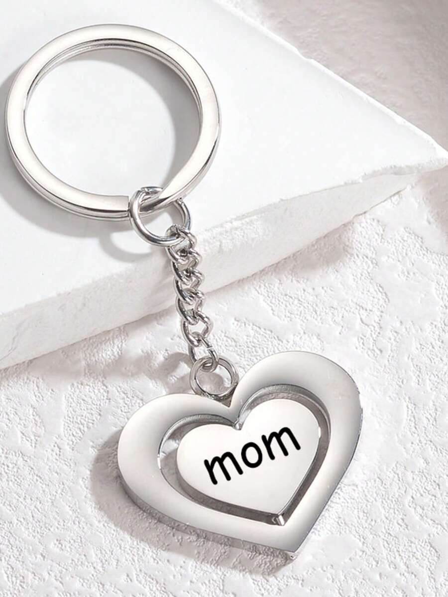 1 Peça Chaveiro Rotativo Personalizável, Impressão de Texto Personalizado, Presente para o Dia das Mães, Dia dos Namorados, Aniversário, Presente de Aniversário para Namorada, Namorado