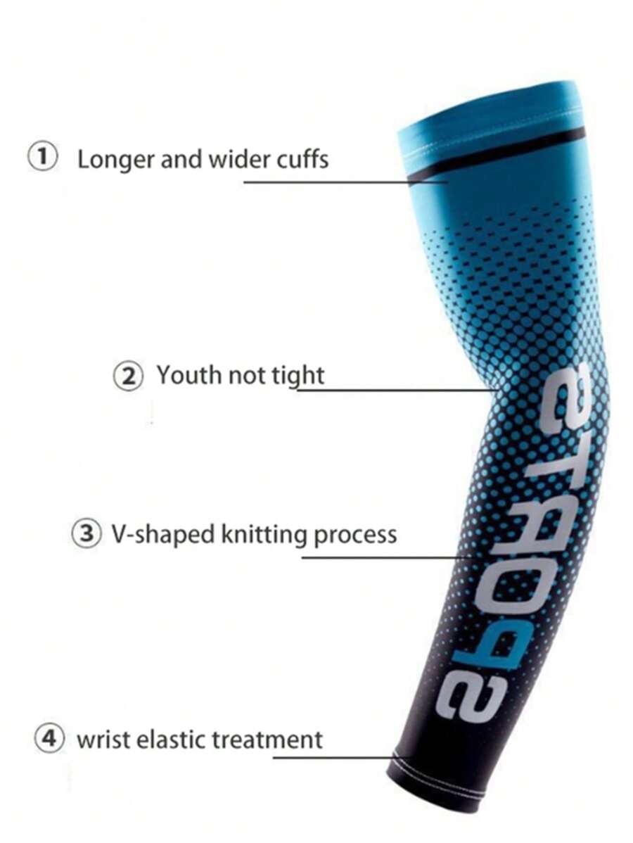 Outdoor Sports Sunscreen Sleeves, Summer Sunscreen Magic, Ice Sleeve Gradient, Sunscreen Sleeves, Suitable For Both Men And Women, Cooling Arm Sleeves For Golfing, Cycling, Running And Driving, UV Protected, Suitable For Cycling And Motorcycling
