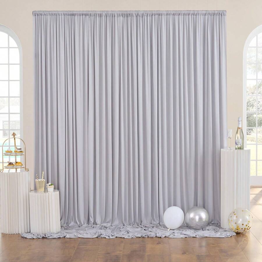 Background Curtains, Suitable For Parties 5 X 7/8/10 Feet (Approximately 150 X 213/243/304 Cm) Wrinkle-Free Polyester Photography Background Curtains, Suitable For Wedding Birthday Parties