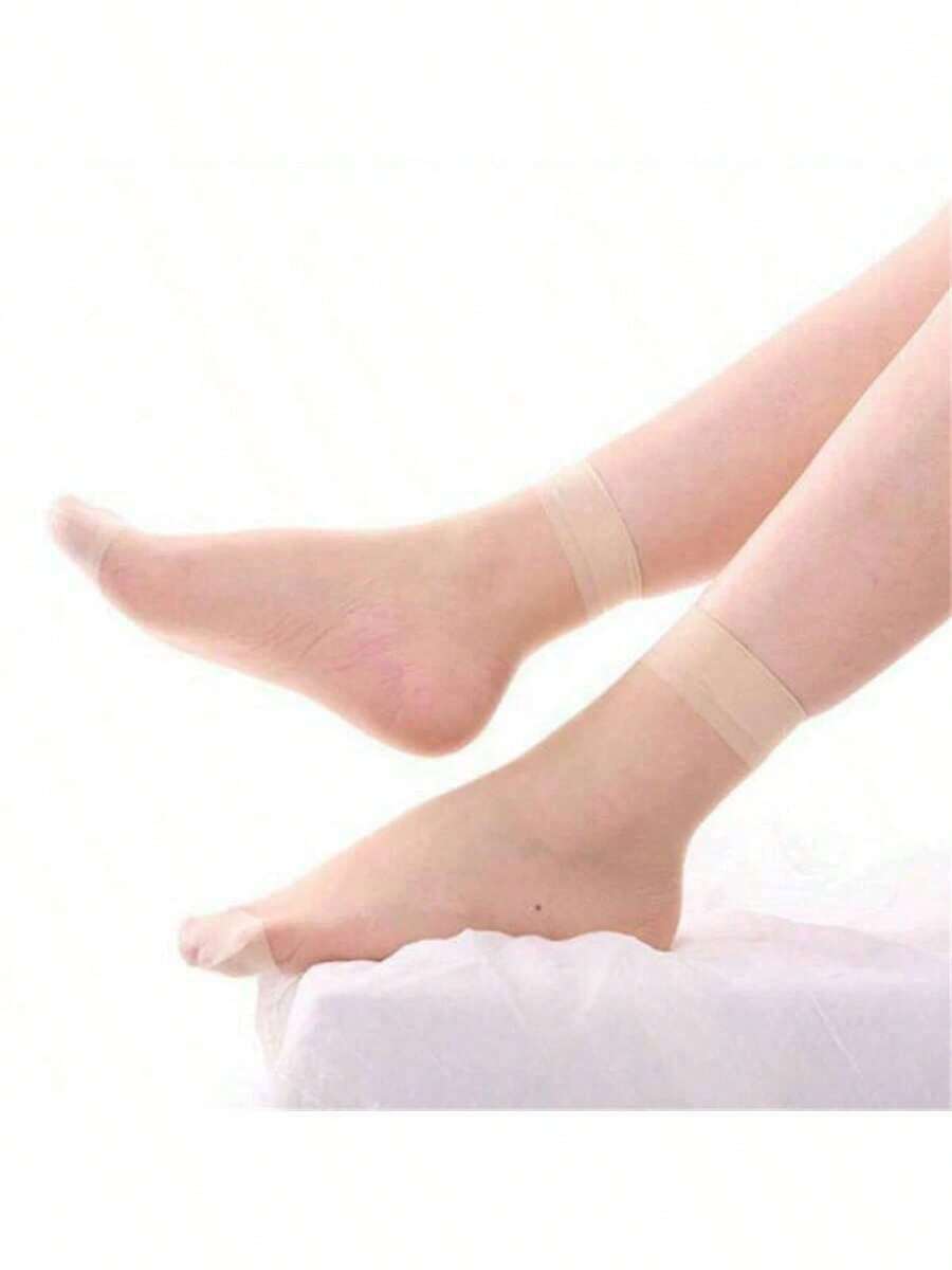 40pcs/Pack Sheer Crystal Stockings, Thin Transparent Glass Silk Socks, Suitable For Spring/Summer