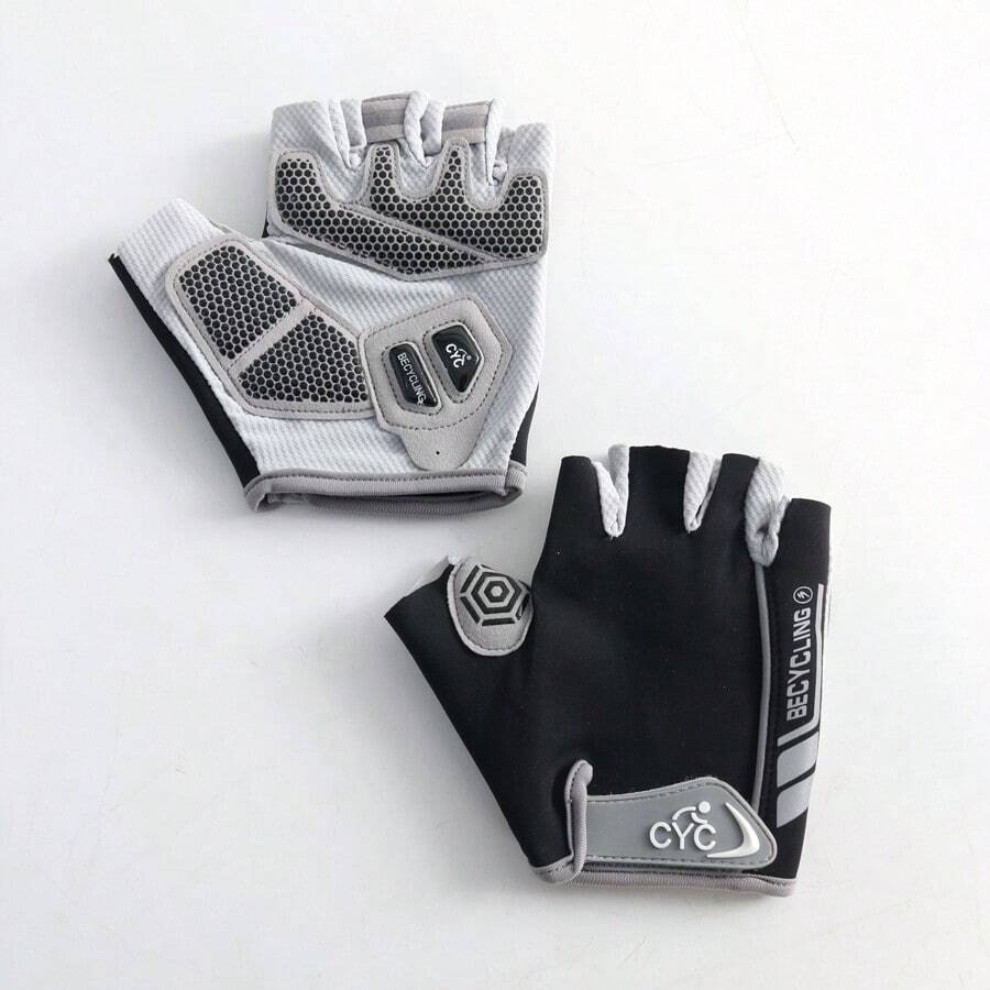 1 paio di guanti da ciclismo unisex a mezza dita, guanti da bicicletta per sport all'aperto con silicone liquido, antiscivolo, imbottitura, prevenzione di attrito, palestra, sport, esercizi in casa, guanti da palestra per donne, guanti da boxe, guanti da palestra, guanti da palestra, guanti da palestra per uomo