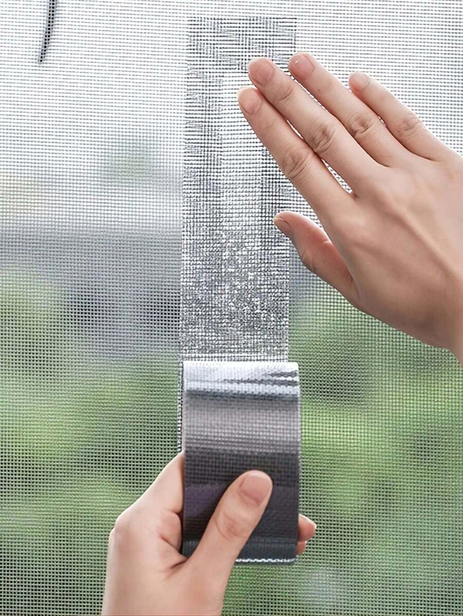 2m/rouleau Ruban adhésif de réparation de maille large de 5 cm, ruban de réparation de fenêtre de porte, kit de réparation d'écran pour couvrir les trous et les déchirures