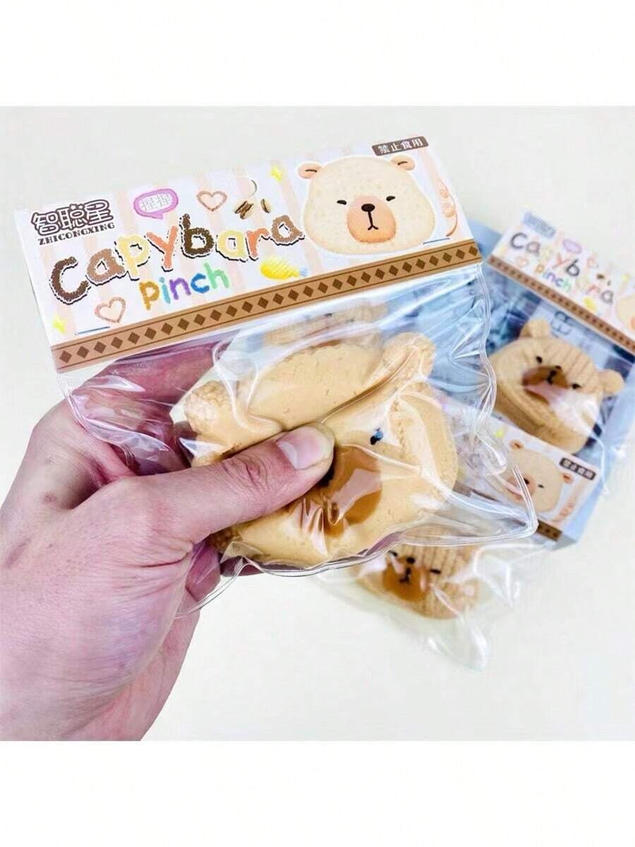 Soft Clay Texture Capybara Slow Rebound Squeeze Toy, Decompression Shaping Squish Small Toy Gift