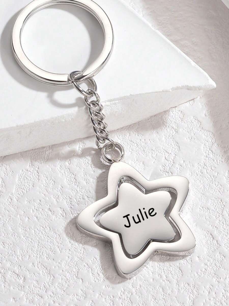 1 Peça Chaveiro Giratório Personalizável, Presente de Palavras Personalizadas para o Dia das Mães, Dia dos Namorados, Aniversário, Aniversário para Namorada, Namorado