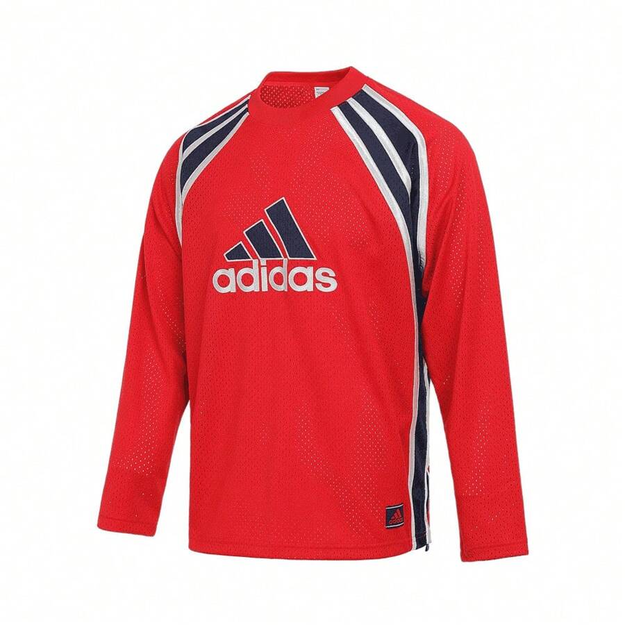 Adidas 2025 Men's WARM-UP TOP Long Sleeve T-Shirt Knitted Collarless TJD5376