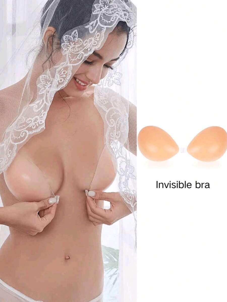 Sujetador levantador de silicona, sujetador invisible de silicona súper pegajosa para mujeres, sujetador para boda, reutilizable
