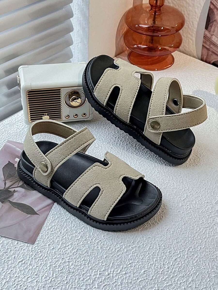 Sandalias de verano para niños, estilo casual con suela suave convertible y diseño lindo, sandalias tipo chanclas con estilo coreano para niños