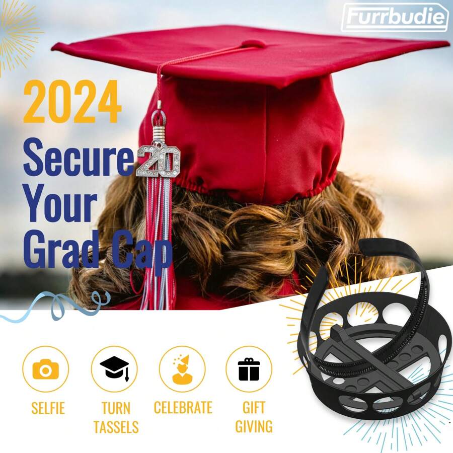 Adjustable Graduation Cap Holder, Graduation Cap Insert, Unisex, Graduation Headband, Suitable For Various Hairstyles, Straight Hair, Fluffy Hair, Fixes Your Graduation Cap And Hairstyle, Graduation Gift