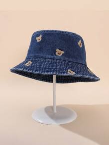 Embroidered Bear-navy Blue