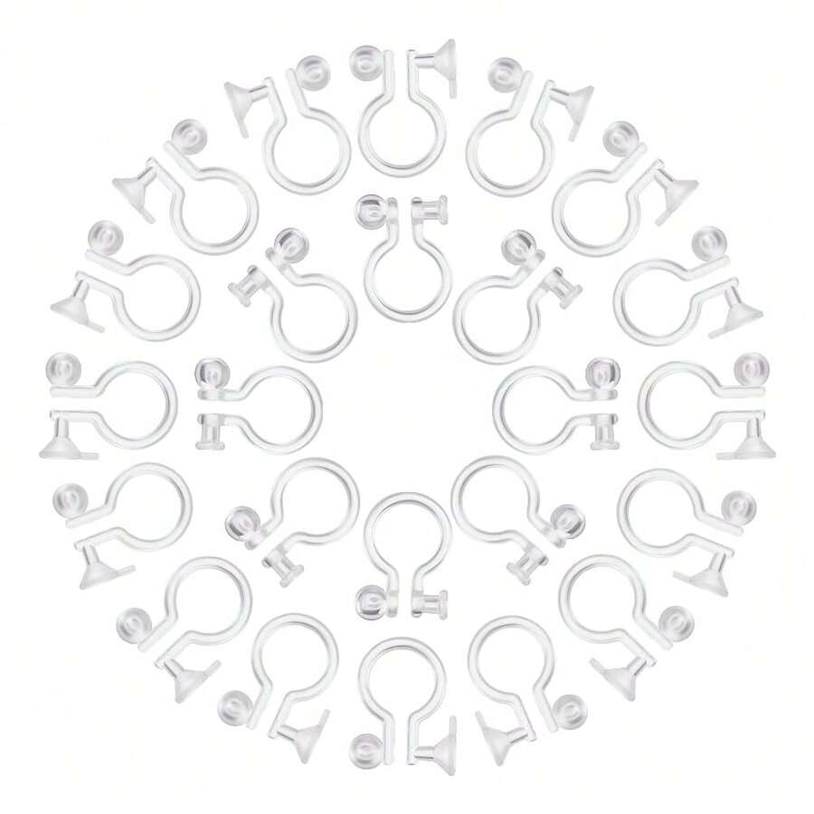 20 Stücke Harz transparent Clip-On Ohrringe Konverter Ohrringe Set Komponenten für DIY Nicht-Pierced Ohrringe