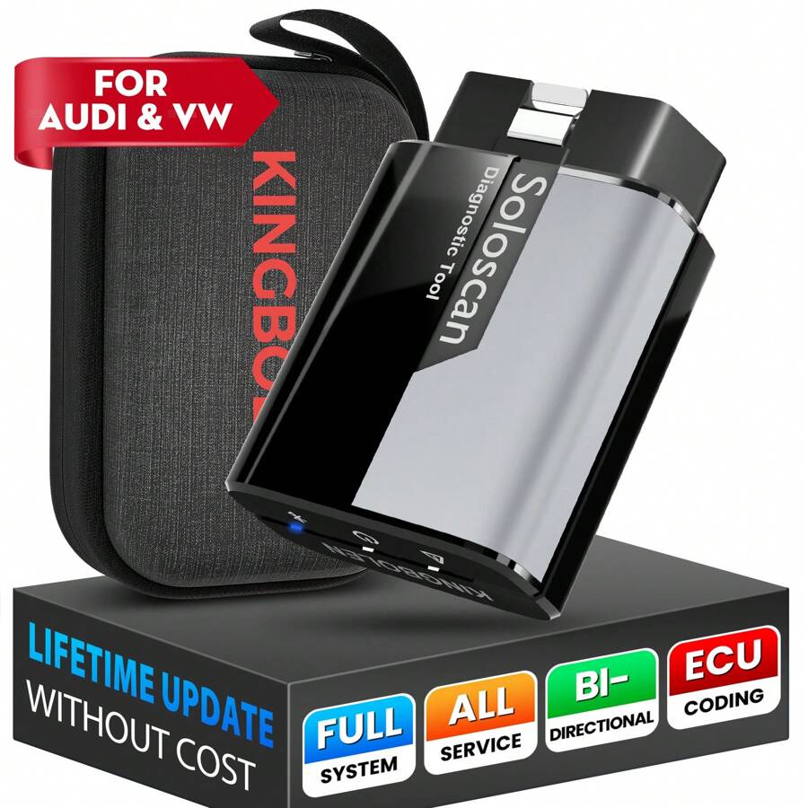 KINGBOLEN KINGBOLEN Soloscan For AUDI Professional Full System Diagnostic Scanner With Advanced Functions, OBD2 Bluetooth Connection, Lifetime Free Upgrades