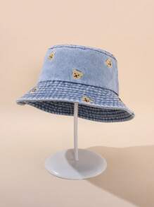 Embroidered Bear-dark Blue