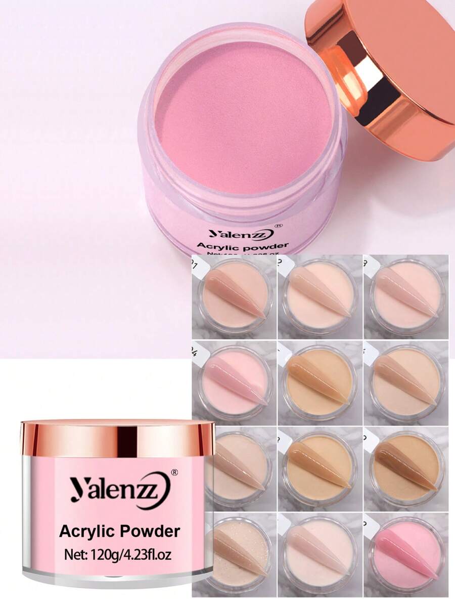 120g farbiges Acrylpulver, professionelles gefärbtes Acrylnagelpulver Polymer, geeignet für französische Nagelkunst, DIY Nagelextension, 3D-Gravur, haltbar ohne Nagellichter